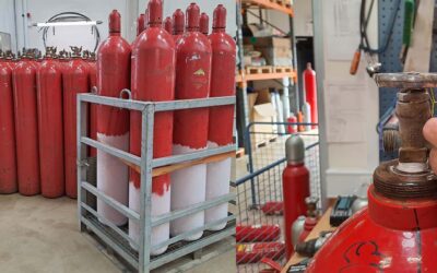 Trykprøvning af 84 CO2 flasker