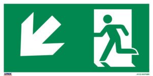 Nødudgang ned/venstre