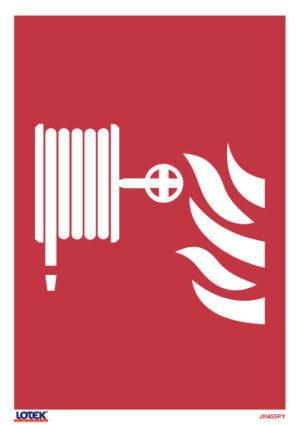 Skilt "Brandslange"Rød
